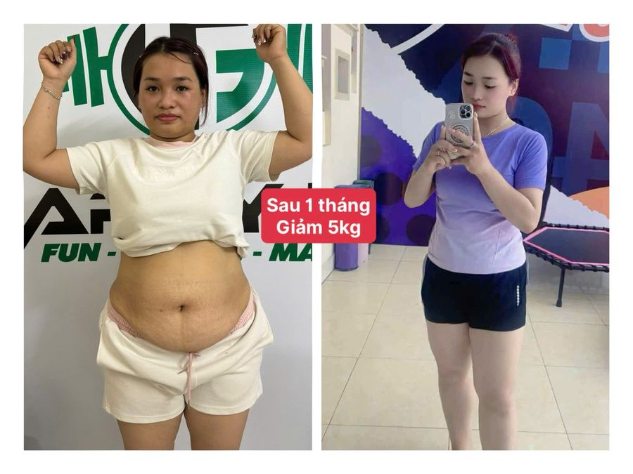 Học viên nữ HFIT giảm 5kg sau một tháng, vòng bụng gọn hẳn